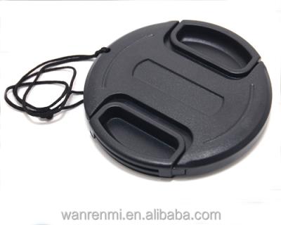 China Black Snap On Camera Lens Cap With String For Nikon Canon for sale