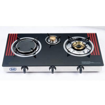 China Outdoor High Quality Multi Function Auto Ignition 3 Burner Cooking Infrared Heavy Duty Gas Burner Stove for sale