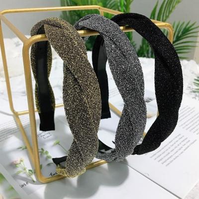 China 2021 New Design Fashion Hair Accessories Luxury Glitter Headband Eco-friendly Women Winter Sparkly Headbands for sale