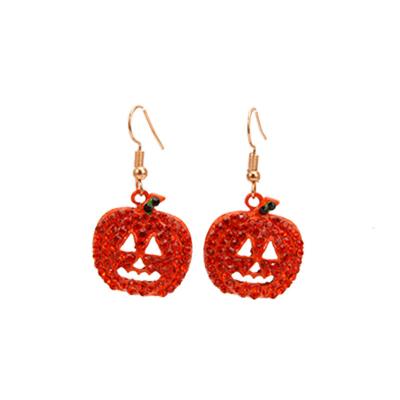 China Yiwu Halloween Pumpkin Devil Earrings Cute Scary Halloween Decorations Factory Wholesale Hot Sale Girls Earrings for sale