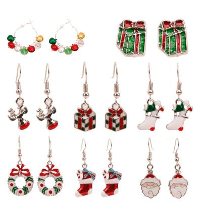 China Christmas Earring Costume Christmas Tree Bell Design Cute Fashion Earrings Customize Hot Girls Earrings Wholesale for sale