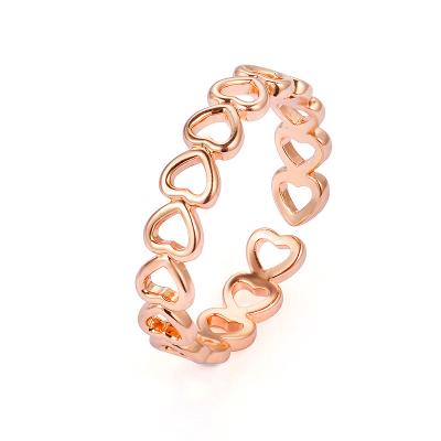 China White Gold Ring Adjustable Heart Band Open cheap Ring For Girls fashion wholesale high quality TRENDY for sale