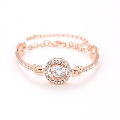 China Fashion Instant Crystal Women Bracelets For Girls adjustable Diamond Rhinestone Bangle Bracelet Hot sale noble simple TRENDY for sale