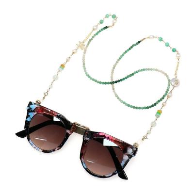 China Environmentally Friendly Non-slip Glasses Chains / Natural Stone Chains Lanyard Holder Glass Anti-lost Chain for sale