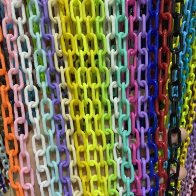 China Environmentally Friendly Opening Acrylic Oval Link Chain Plastic DIY Accessories Jewelry for sale