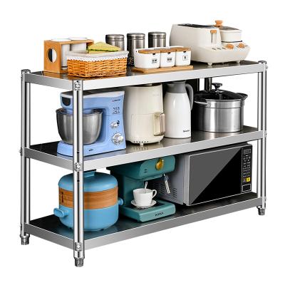 China Single Sided Kitchen Rack Kitchen Shelf Household Products Dish Drying Rack Kitchen Stainless Steel Rack for sale