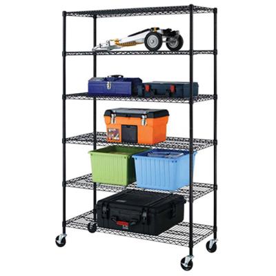 China Corrosion Protection Multi-Layer Metal Wire Shelving Rack Storage Rack Durable For Kitchen Garage Office Organization Chromed for sale