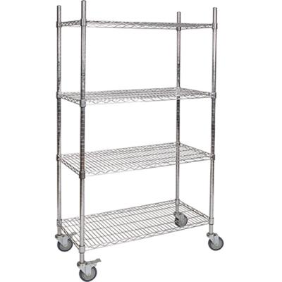 China Factory Supply Adjustable Black Corrosion Protection Multi-Layer Layers Wire Metal Shelf Rack For Storage Use for sale