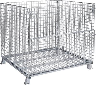 China Modern factory heavy duty collapsible steel wire mesh pallet container for best price for sale