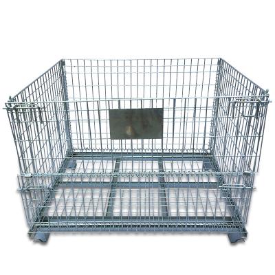 China Modern High Quality Appropriate Prices Heavy Duty Logistic Wire Foldable Steel Cages Large Capacity Wire Storage Cage for sale