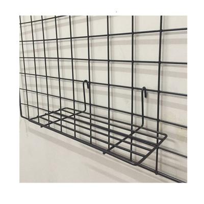 China Wholesale custom black and white single sided shelf 25*10 background wall hanging basket Nordic single iron custom for sale