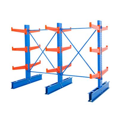 China Cantilever storage rack in resistant corrosion protection steel pipe for storing tubular products for sale