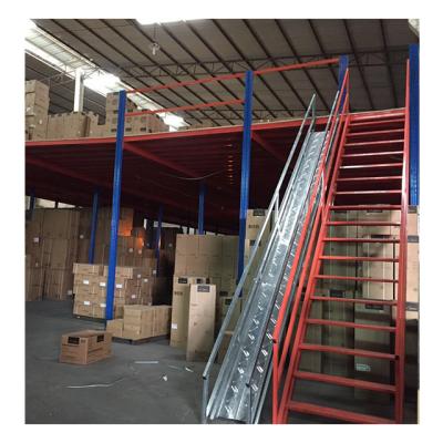 China Corrosion Protection Metal Rack Shelf Mezzanine Floor Decking Platform Industrial Attic Shelves for sale