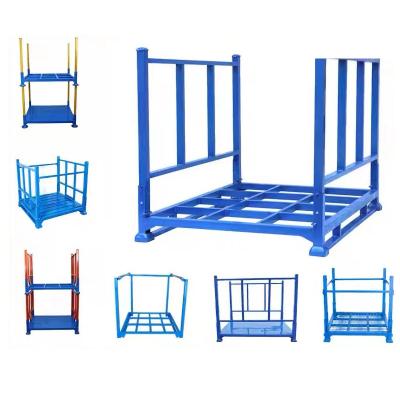 China Corrosion Protection Factory Multifunctional Steel Warehouse Storage Heavy Duty Folding Stacking Rack for sale