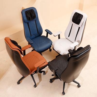 China 2022 New Style Portable Swivel Office Chair Leather Boss Recliner Computer Chairs With Massage Function Gaming Chair With Footrest for sale