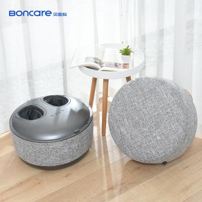 China Foot Shiatsu Heating Kneading Ottoman Cordless Foot Massager Pouf Stool Snitch Foot Ottoman Vibrating Massage for sale