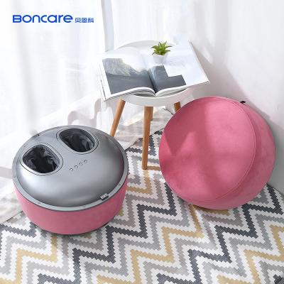 China Foot Cordless Foot Massager Shiatsu Stool Ottoman Heating Kneading Ottoman Sneak Vibrating Electric Foot Massager Machine for sale