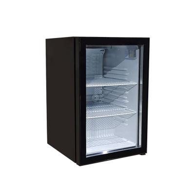 China New Single-temperature Meisda SC68E Glass Door Display Cooler 68L Mini Soft Drink Refrigerator With ETL for sale