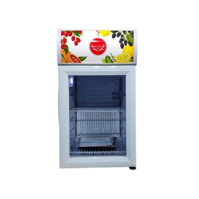 China Single-Temperature 21L Mini Countertop Glass Display Commercial Fridge with ETL for sale