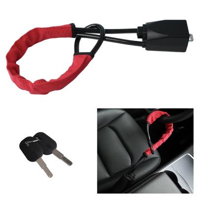 China Chrome molybdenum alloy steel FARBIN Car Antitheft Locking Devices Car Steering Wheel to Seat Belt Lock Anti Theft Strips Lock for Car Truck SUV Van Golf Cart for sale