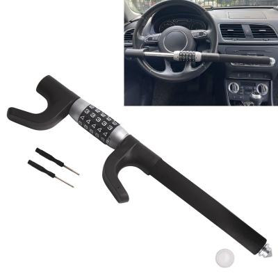 China Security C- Steering Wheel Lock Anti Theft Car Device, Universal Vehicle Lock Keyless Password Code,Heavy Duty Retractable Car Security Lock for sale