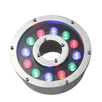 China LANDSCAPE 6W 9W 12W 18W 24W IP65 Floating Water Colorful DMX512 RGB Sea Grade Stainless Steel Led Underwater Fountain Lights for sale