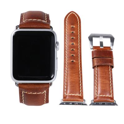 China Ebay Hot Sale Apple Watch Strapdesigners Apple Watch Bands Flexible Genuine Leather Apple Watch Strap for sale