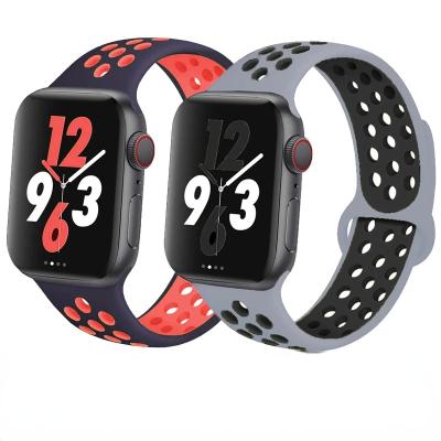 China Ebay Classic Hot Sale Sports Apple Watch Strap T500 Silicon Watch Band Rubber Apple for sale