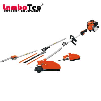 China Multifunctional Lambotec garden tool machine tiller sweeper /chainsaw/long reach pole/trimmer brush cutter saw/hedge 10