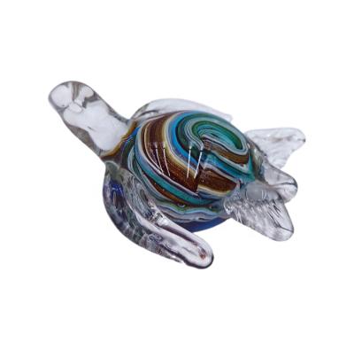 China China Custom Handmade Glass Carvings Mix Murano Lampwork Art Glass Turtles Tortoise Figurines For Japan USA European Market Gift for sale