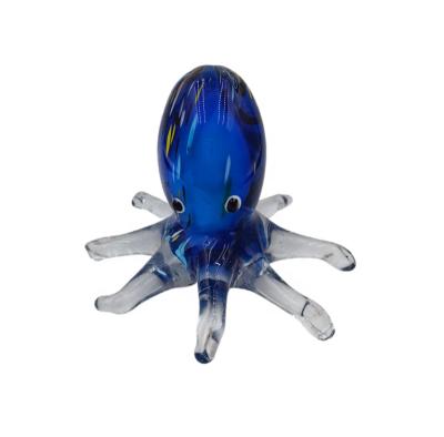 China China 2023 New Modern Decorative Animal Figurines Crystal Craft Art Octopus Crafts Glass Colorful for Home Decoration for Office Gift for sale