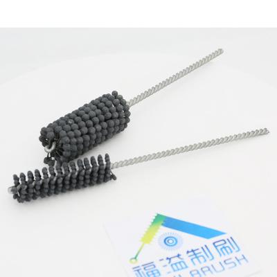 China Double Flue Spiral Carbon Steel Chimney Brush for sale