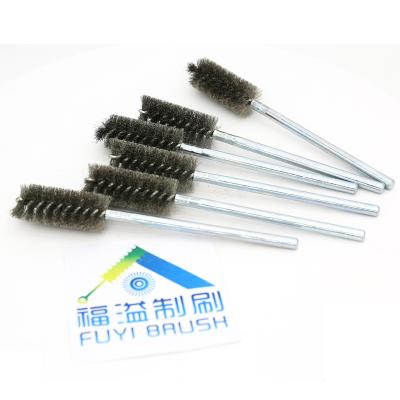 China TUBE POLISING Brush Single Spiral Steel Wire Brush Carbon Steel Wire Brush for sale