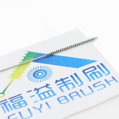 China TUBE POLISING Micro Diameter Steel Wire Brush Valve Guide Brush Precision Brush for sale