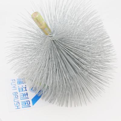 China TUBE POLISING Carbon Steel Wire Brush Spiral Power Tube Brush Duct Tube Brush for sale