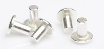 China Electrical high conductivity Solid Silver Contact Rivet for AC / DC relay for sale