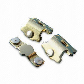 China relay Electrical silver contact assembly Copper Stamping Parts By Welding for sale