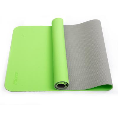 China Eco-Friendly Gym Wholesale Density High Quality Printing Gray Stripe Yoga Mat for sale