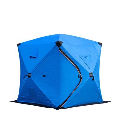 China Snow Field Nail Pop Up Custom Outdoor Sauna Tent Portable Square Hiking Winter Camping Insulated Ice Cube Fishing Tent for sale