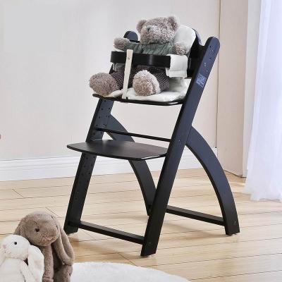 China Safety Comfortable Baby Dining Chair Factory Eco-friendly Wooden Infant Baby Dining Referee Chair Baby Feeding Highchair for sale