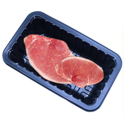 China Disposable Customized Black PP PLOT Trays Modified Atmosphere Tray Food Grade Plastic PP Packing Box for sale