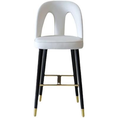 China modern popular design solid wood leg bar chair for bar table cafe furniture modern leather bar stools for sale