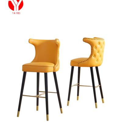 China Modern hot sale umpire chair for kitchen bar table furniture modern design leather solid wood chairs for sale