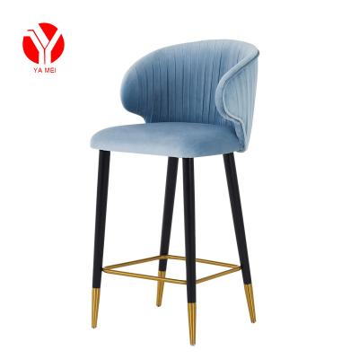 China Modern Popular Solid Wood Bar Stools Leg Modern Factory Price High Back Chair For Kitchen for sale