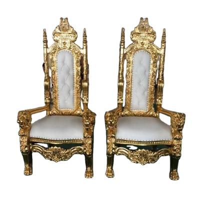 China Modern Queen Of Love Chair Gold Furniture Gothic Throne Chair Wedding Cheap Burlap King Throne Chairs For Wedding for sale