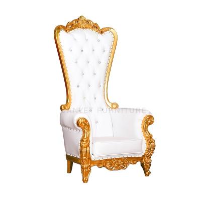 China Wholesale Royal Wedding Cheap Modern Gold King Queen Throne Chair For for sale