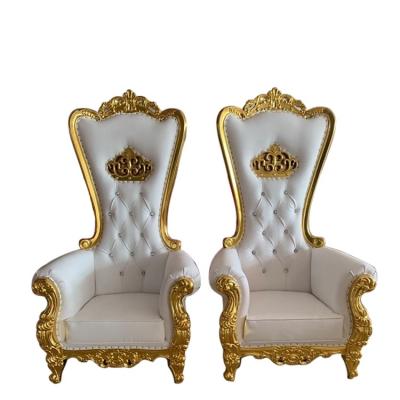 China Cheap Modern Royal Throne Chair King and Queen Hotel Wholesale Event Wedding King Throne Chair Luxury for sale