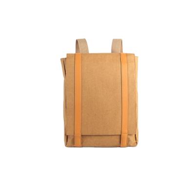 China Anti-theft Green Field Paper Backpack Custom Design Washable Kraft Paper Bags College School Bag Backpack for sale