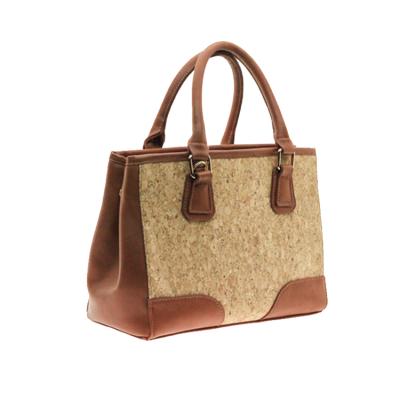 China Fashion Cork Bag Customized Soft Wooden Travel Cork Women Handbag Large Capacity Handbag for sale