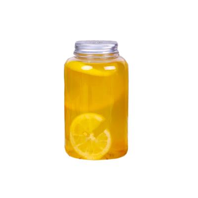 China 500ML 600ML Beverage PET Disposable Empty Cylinder Straight Plastic Transparent Bottle With Aluminum Cap for sale